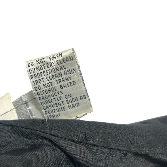 90’s Jacqueline Ferrar 100% Silk Beaded Fringe Black Dress Sleeveless Cocktail - Picture 8 of 16